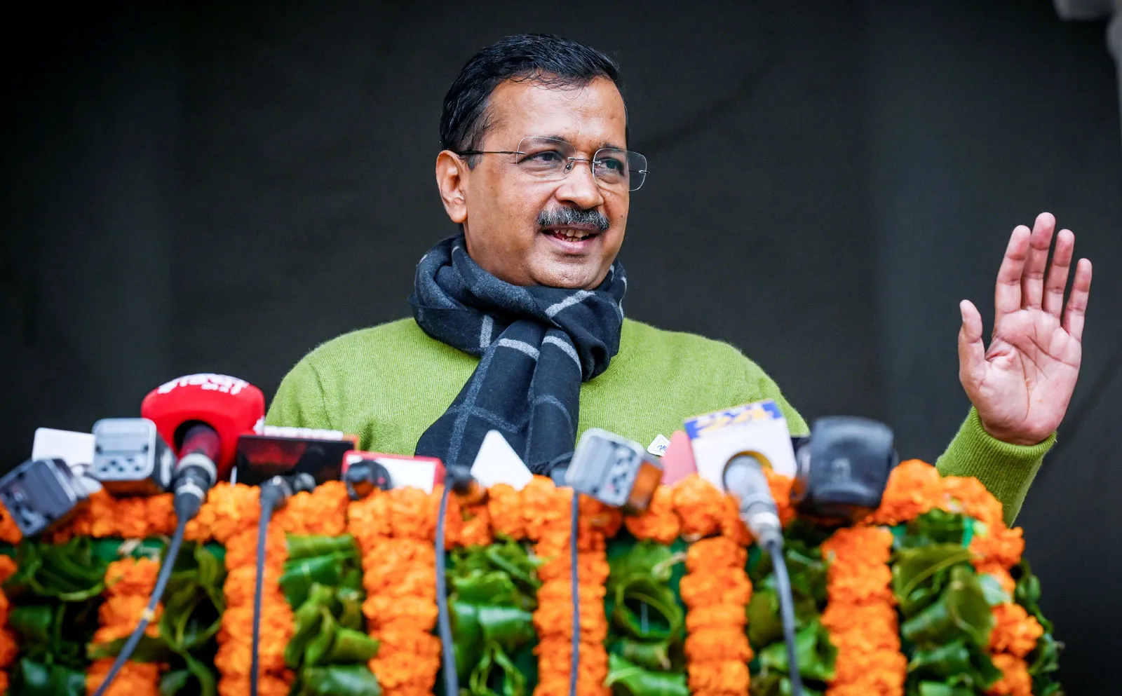 Delhi Chief Minister Arvind Kejriwal speaking February 19 2024