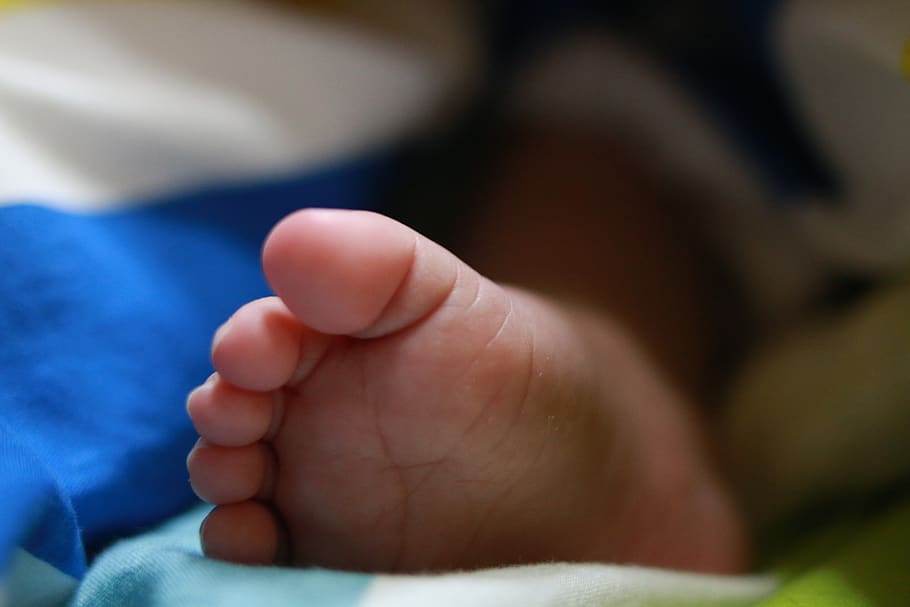 baby feet newborn child